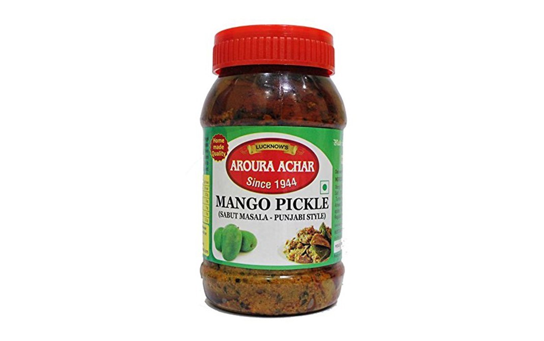 Aroura Achar Mango Pickle (Sabut Masala-Punjabi Style)   Plastic Jar  400 grams